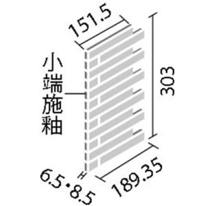 エコカラットプラス ECP-2515N1 リクシル グラナスルドラ 25×151角片面小端施釉(短辺)ネット張り（1ケースから販売）
