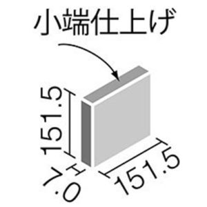 エコカラットプラス ECP-1511T/LAY1~LAY3 リクシル レイヤーミックス 151角片面小端仕上げ（1ケースから販売）