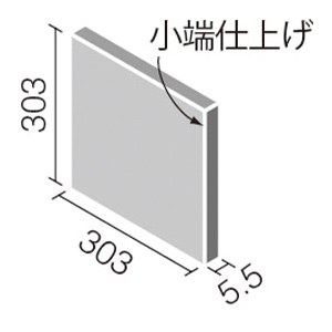 エコカラットプラス ECP-3031T/DRS1A(R)~DRS4A(R) リクシル ドリス 303角平（デザイン柄A）片面小端仕上げ（右）（1ケース12枚入りから販売）