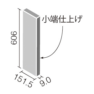 エコカラットプラス ECP-6151T/SMW1(R)~SMW3(R) リクシル スモークウッド 606×151角片面小端仕上げ(長辺)（1ケース12枚入りから販売）