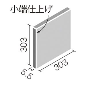 エコカラットプラス ECP-3031T/DRS1A(L)~DRS4A(L) リクシル ドリス 303角平（デザイン柄A）片面小端仕上げ（左）（1ケース12枚入りから販売）