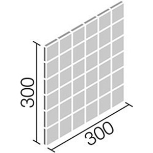 タイル IM-50P1/BYA-1~BYA-6 リクシル インテリアモザイク 美釉彩 50mm角ネット張り （1ケースから販売）