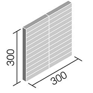 タイル IM-1525P1/BYA-1~BYA-6 リクシル インテリアモザイク 美釉彩 150×25mm角ボーダーネット張り （1ケースから販売）