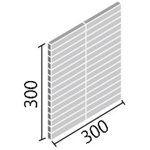 タイル IM-1520P1/LUG-1~LUG-2 リクシル インテリアモザイク ルンゴ モノトーン 150×20mm角ボーダーネット張り（1ケースから販売）