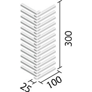 タイル DCF-10BNET/90-14/CRS-1~CRS-4 リクシル クレッセントボーダー 90°曲ネット張り（フラット） （1ケースから販売）