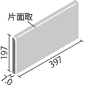 タイル ID-4260/BMA-1(U)~BMA-4(U) リクシル ビターメタル 400×200mm角片面取（長辺） （1ケースから販売）