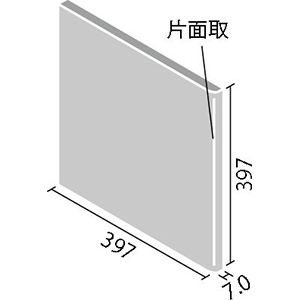 タイル ID-4060/ASM-3(R)~ASM-4(R) リクシル アソートマーブル 400mm角片面取（右） （1ケースから販売）