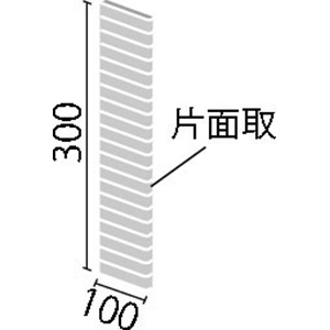 タイル IM-1016P1/YB41(R) リクシル インテリアモザイク 窯変ボーダー 100×15mm角ボーダー片面取（短辺）ネット張り （1ケースから販売）