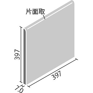 タイル ID-4060/BMA-1(U)~BMA-4(U) リクシル ビターメタル 400mm角片面取（上） （1ケースから販売）