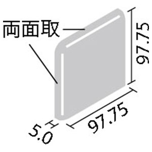 タイル SPKC-1065/B1001~M1005 リクシル ミスティパレット 100mm角両面取 （1ケースから販売）