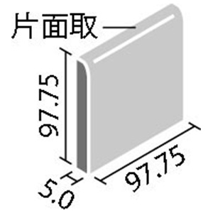 タイル LC-1060/1~10 リクシル ルシエル 100mm角片面取 （1ケースから販売）