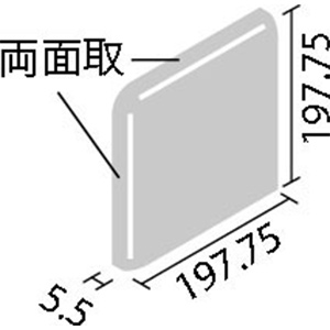 タイル SPKC-2065/B1001~M1005 リクシル ミスティパレット 200mm角両面取 （1ケースから販売）