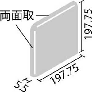 タイル LC-2065/1~10 リクシル ルシエル 200mm角両面取 （1ケースから販売）