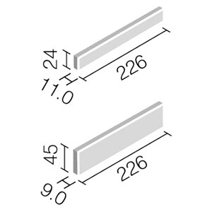 タイル FCY-RB/A1~A7 リクシル 火色結 Aタイプ 調整用平セット（1ケースから販売）