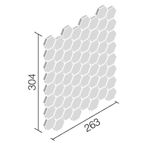 タイル DTL-R/HXA-1~HXA-3 リクシル ヘキサガラス 六角形平ネット張り（1ケースから販売）
