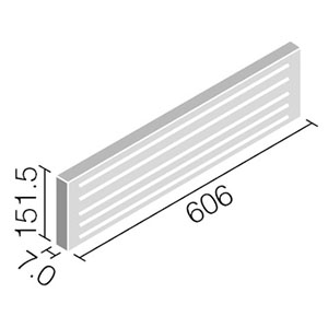 エコカラットプラス ECP-615/RGC1A~RGC3A リクシル ラフセメント 606×151角平(リブ面)（1ケースから販売）