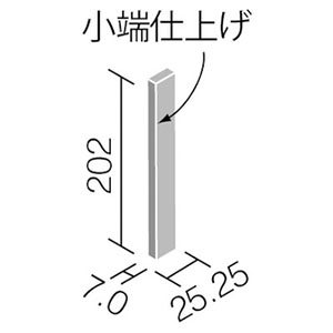 エコカラットプラス ECP-2521T/TOR1~TOR3 リクシル 陶連子 25×202角片面小端仕上げ(長辺)（1ケースから販売）