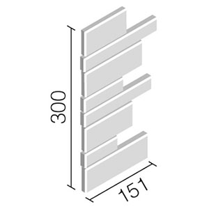 タイル FCY-C/A1~A7 リクシル 火色結 Aタイプ 出隅用平ネット張り(馬踏目地)（1ケースから販売）