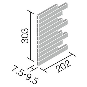 エコカラットプラス ECP-2520NB/DNT1~DNT3 リクシル ディニタ 25×202角ネット張り(入隅用)（1ケースから販売）