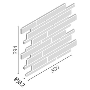 タイル DTL-R/CPG-1~CPG-2 リクシル クランプルガラス 異形状平ネット張り（1ケースから販売）