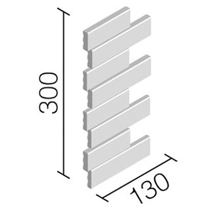 タイル FCY-C/B1~B7 リクシル 火色結 Bタイプ 出隅用平ネット張り(馬踏目地)（1ケースから販売）